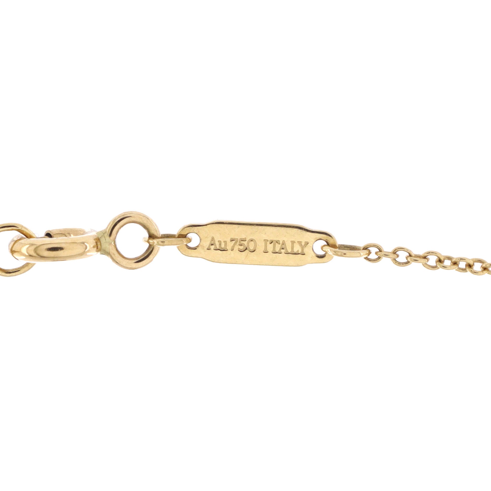 T Smile Pendant Necklace 18K Yellow Gold Small