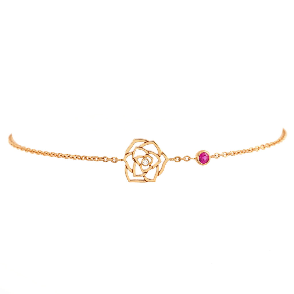 Rose Bracelet 18k Rose Gold with Sapphire and Diamond