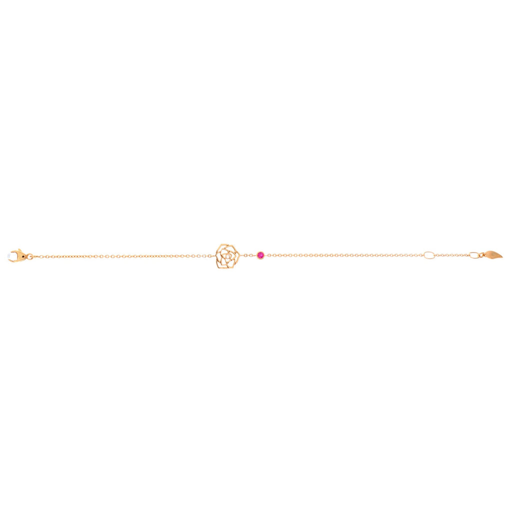 Rose Bracelet 18k Rose Gold with Sapphire and Diamond
