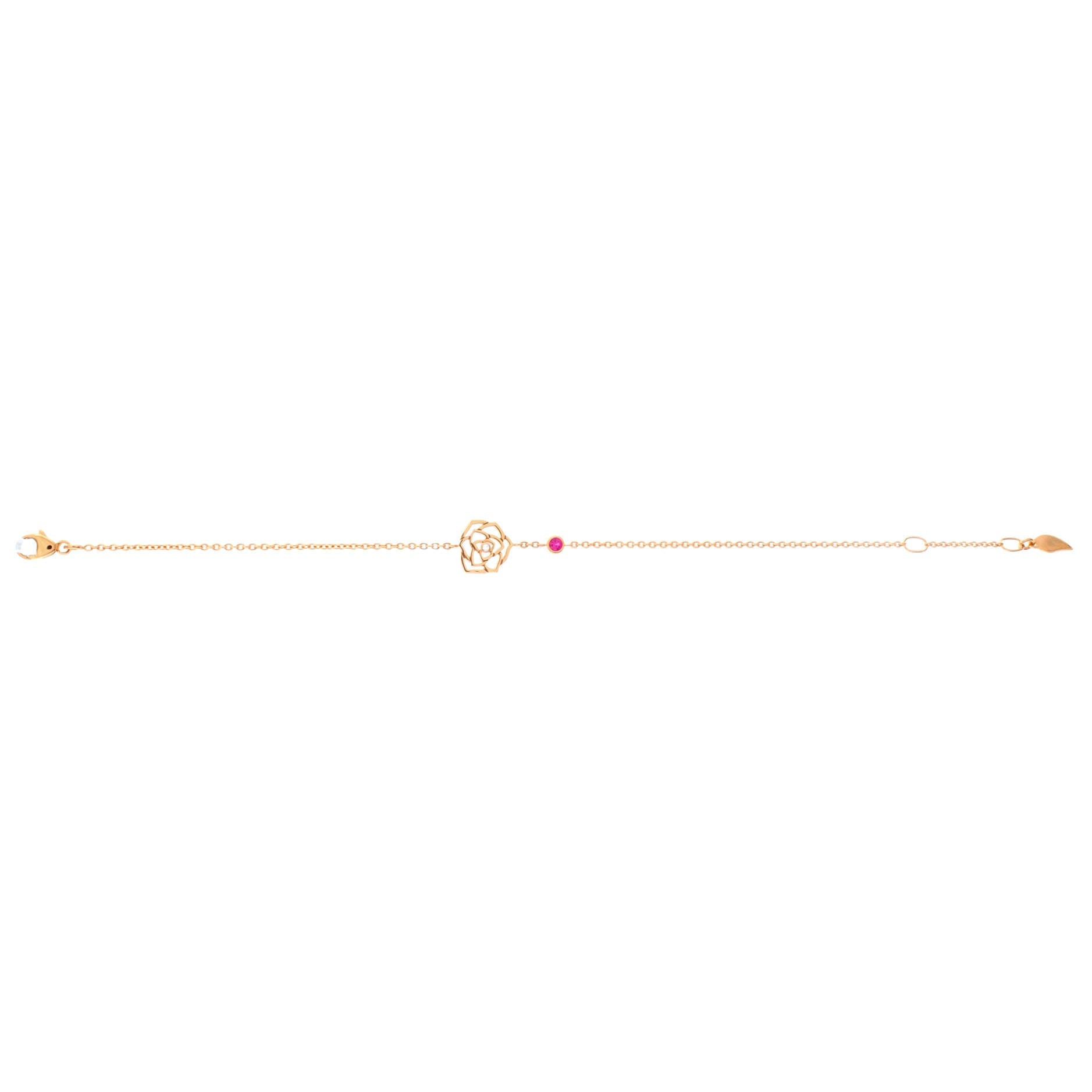 Rose Bracelet 18k Rose Gold with Sapphire and Diamond
