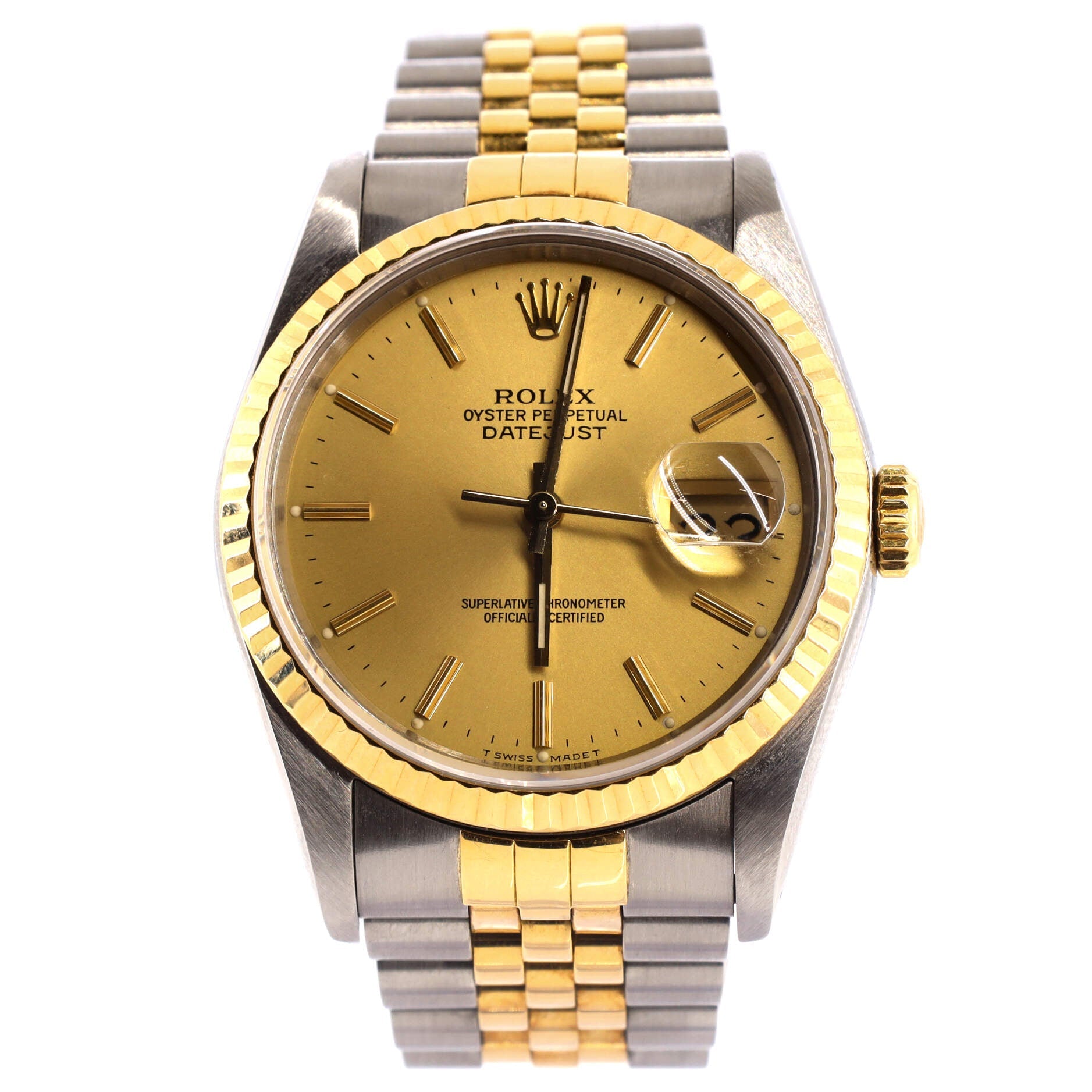 Oyster Perpetual Datejust Automatic Watch Stainless Steel and Yellow Gold 36