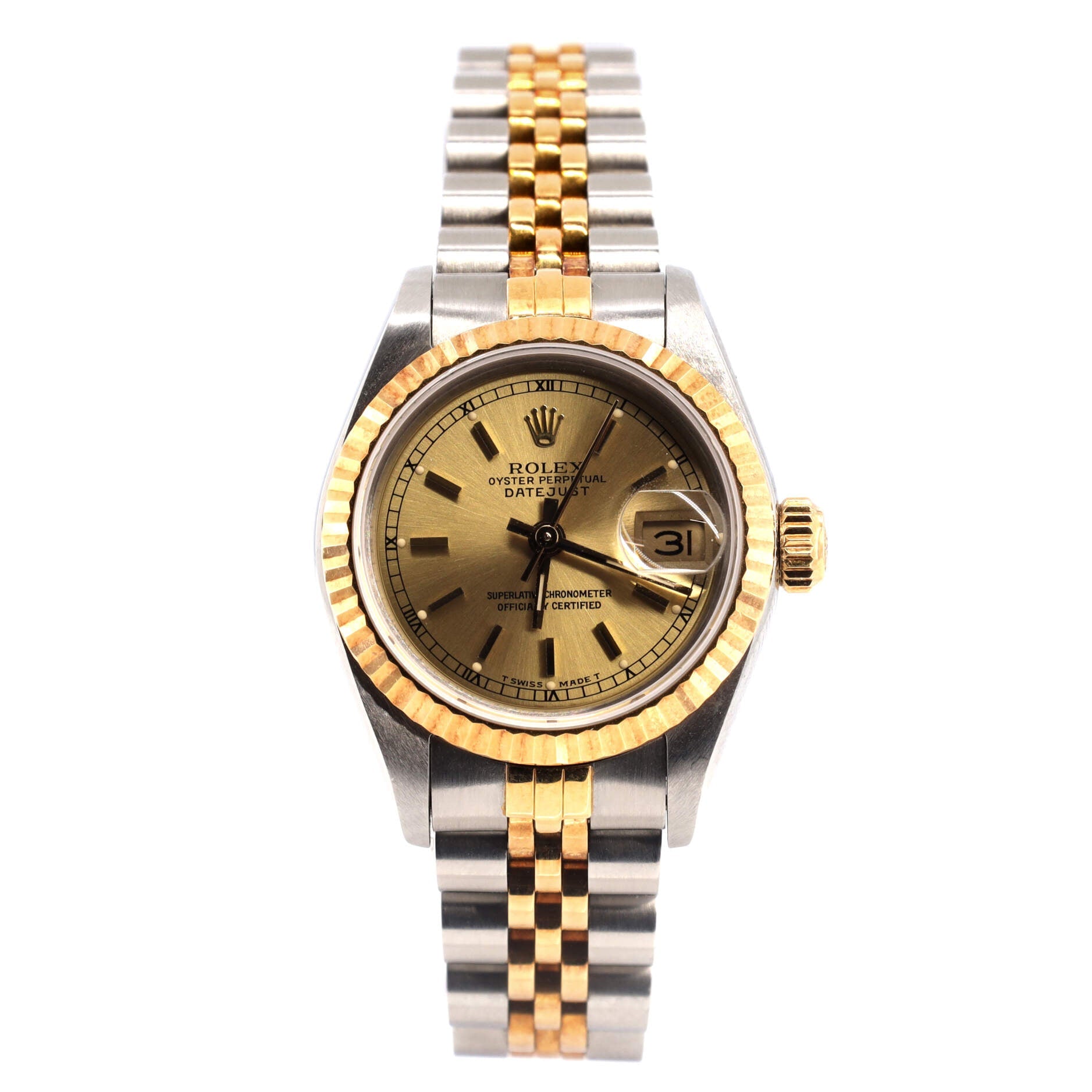 Oyster Perpetual Datejust Automatic Watch Stainless Steel and Yellow Gold 26