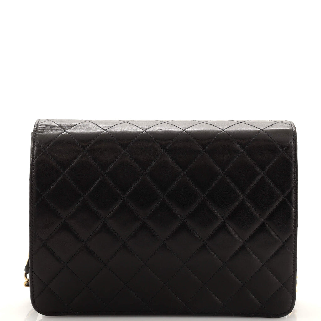 Vintage Clutch with Chain Quilted Leather Small