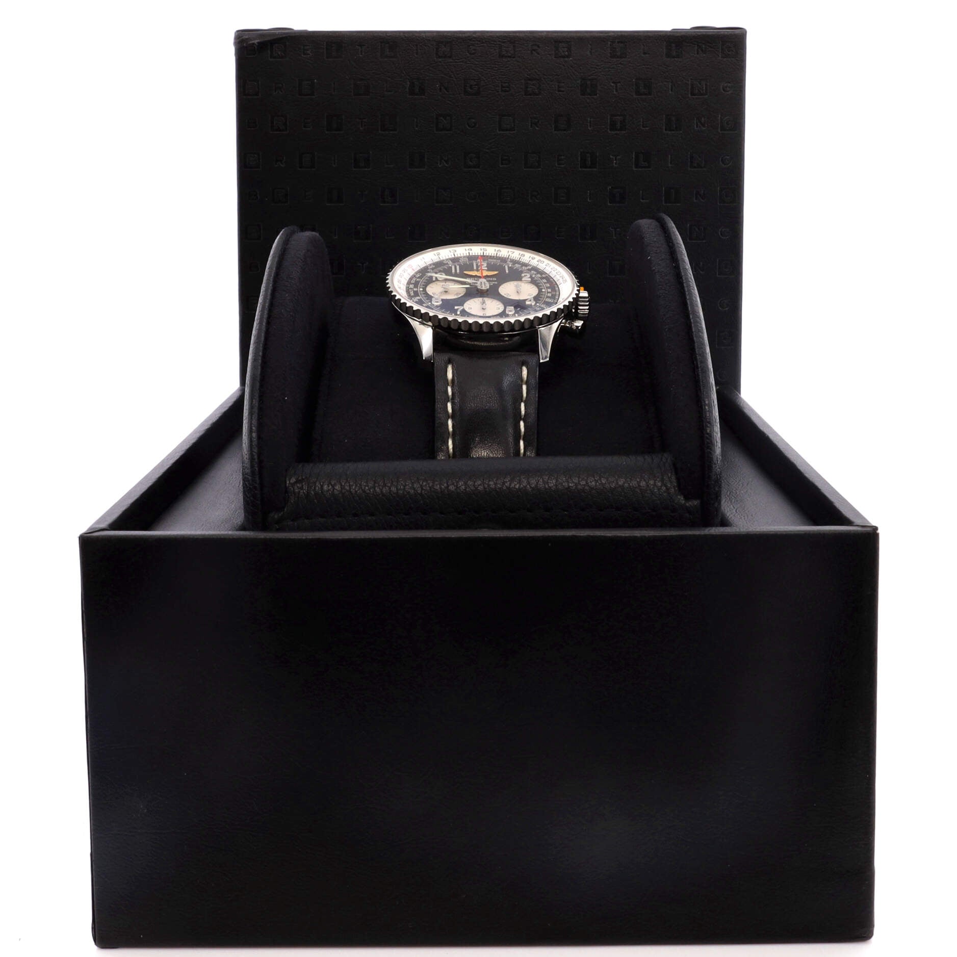 Navitimer 01 Chronograph Automatic Watch Stainless Steel and Leather 43