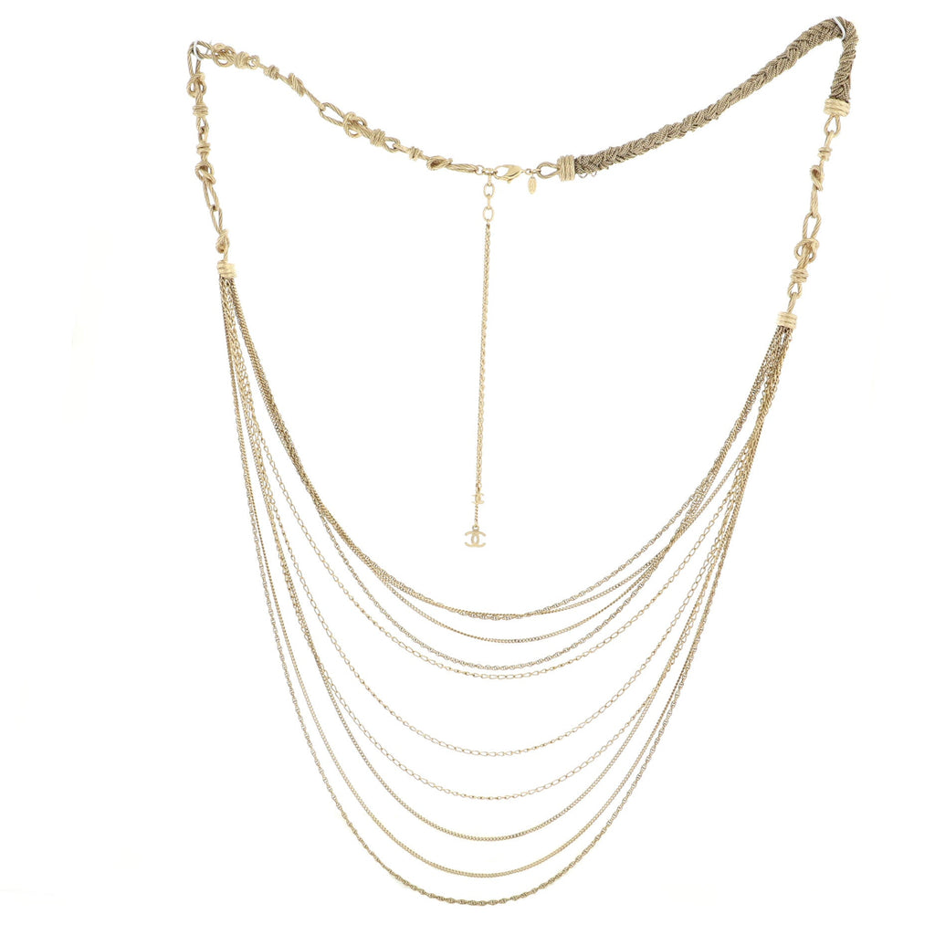 Multi Chain Rope Necklace Metal