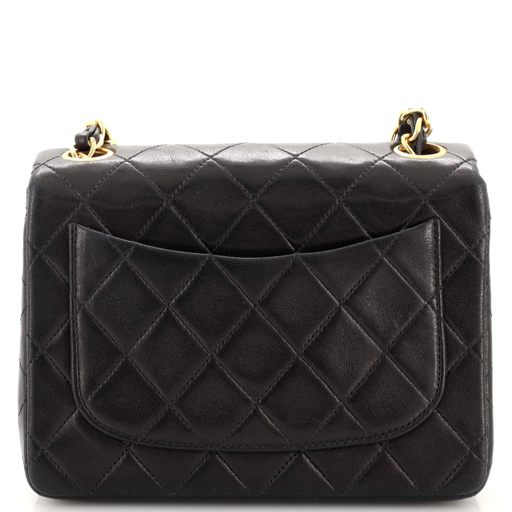 Vintage Square Classic Single Flap Bag Quilted Lambskin Mini