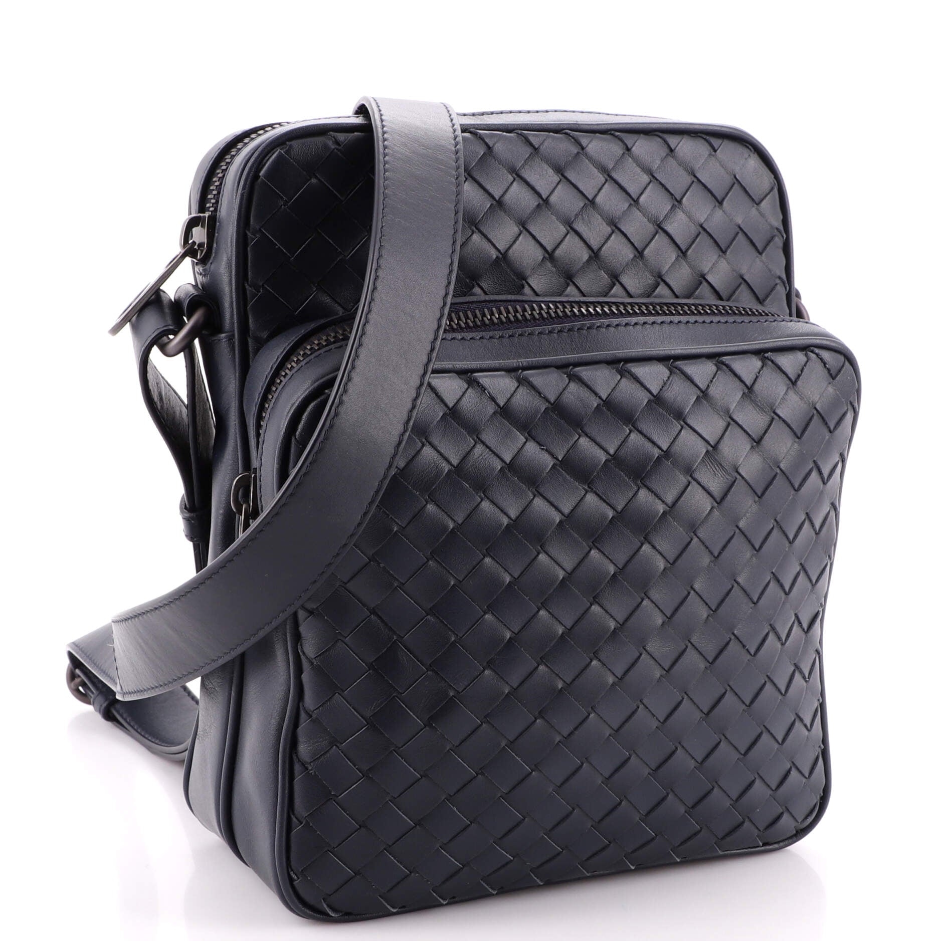 Front Pocket Messenger Bag Intrecciato Nappa Mini