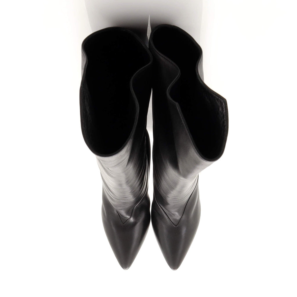 Women's Over the Knee Wedge Boots Leather