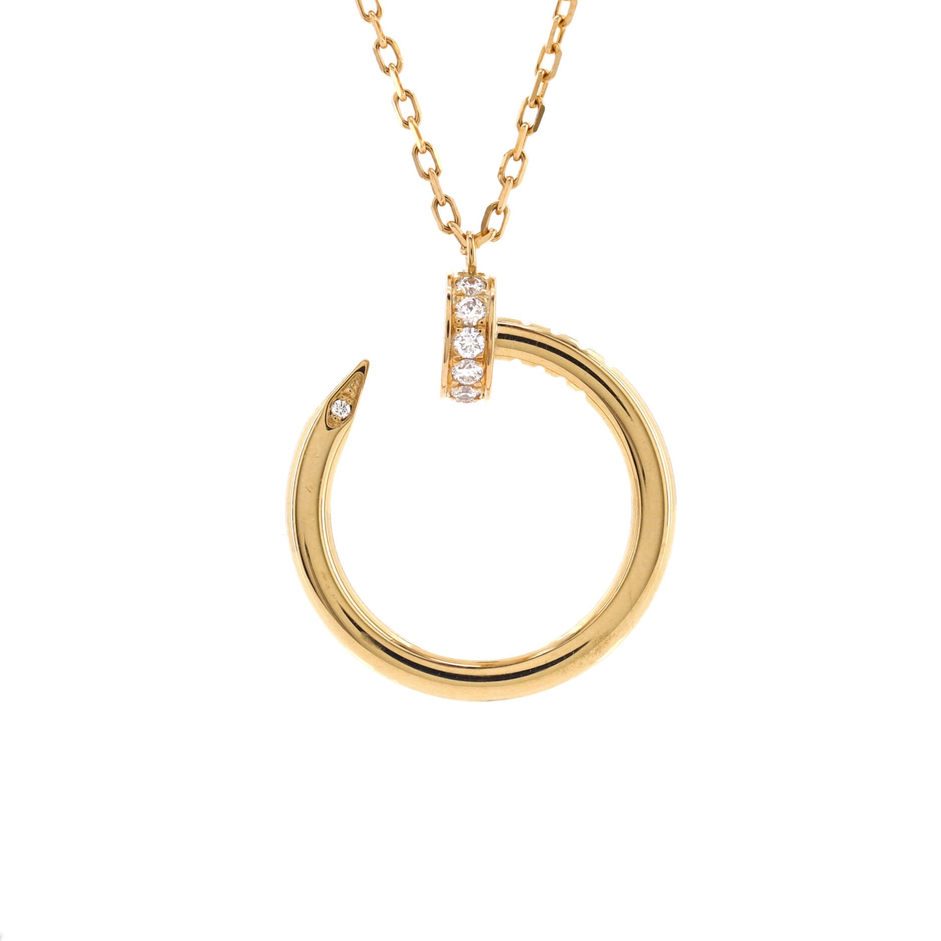 Juste un Clou Pendant Necklace 18K Yellow Gold with Diamonds
