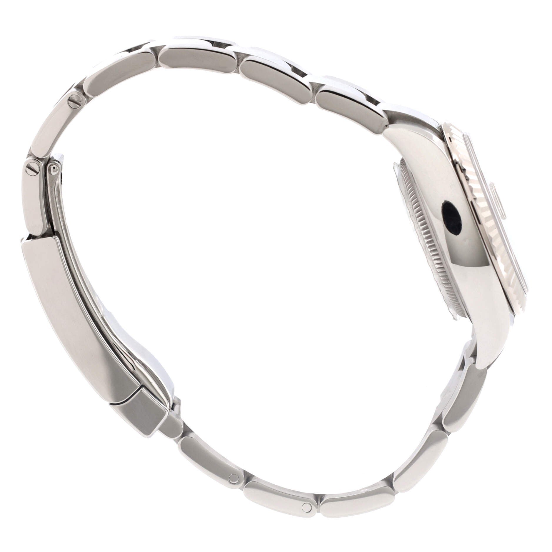 Oyster Perpetual Datejust Automatic Watch Stainless Steel and White Gold with Diamond Markers 28