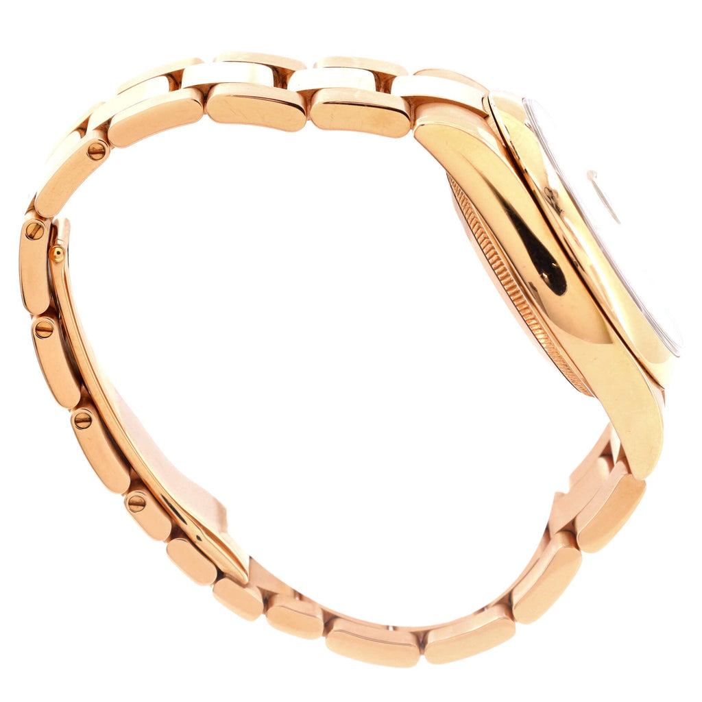 Oyster Perpetual President Day-Date Automatic Watch Rose Gold with Round Diamonds and Baguette Ruby Markers 36