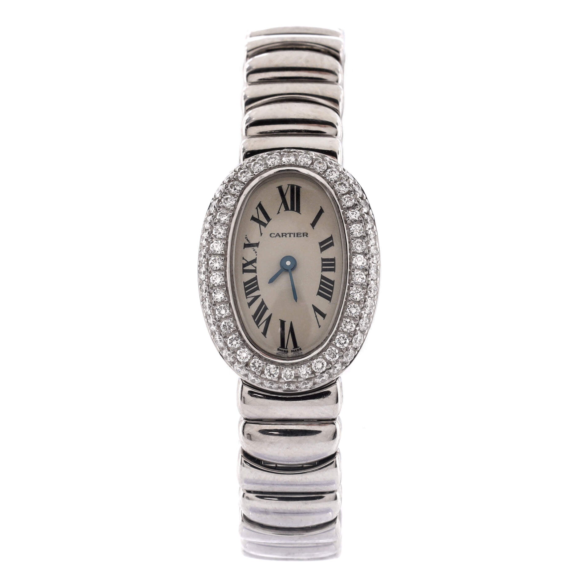Baignoire Quartz Watch White Gold with Diamond Bezel 18