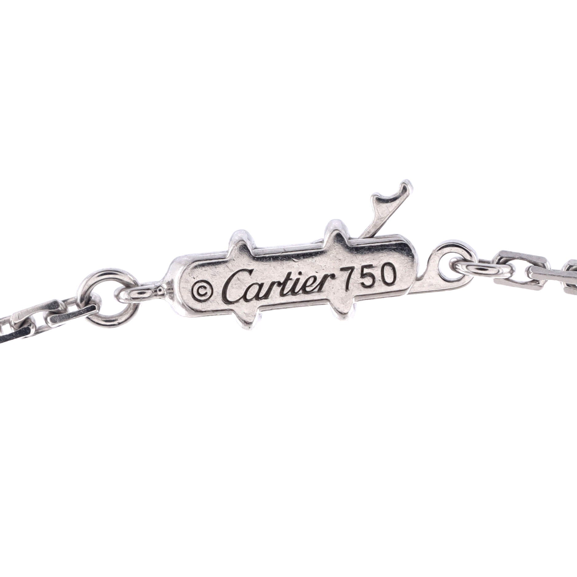 2C Pendant Necklace 18K White Gold with Diamonds