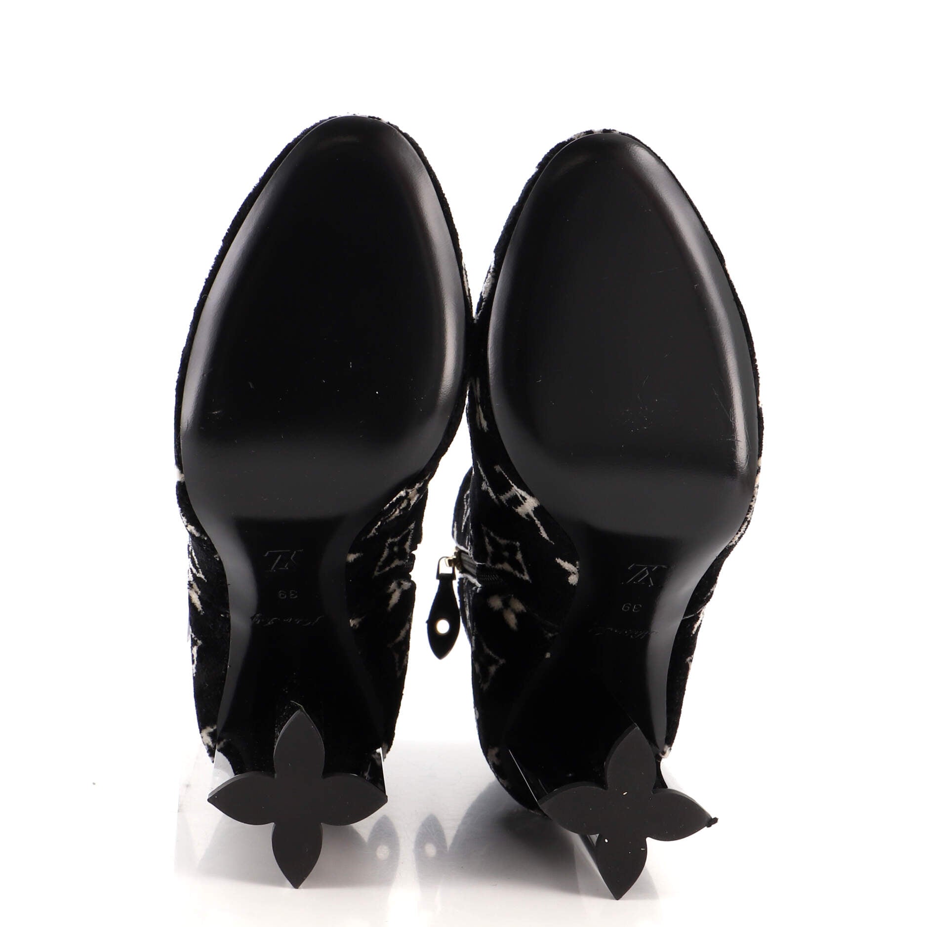 Women's Silhouette Ankle Boots Monogram Velvet