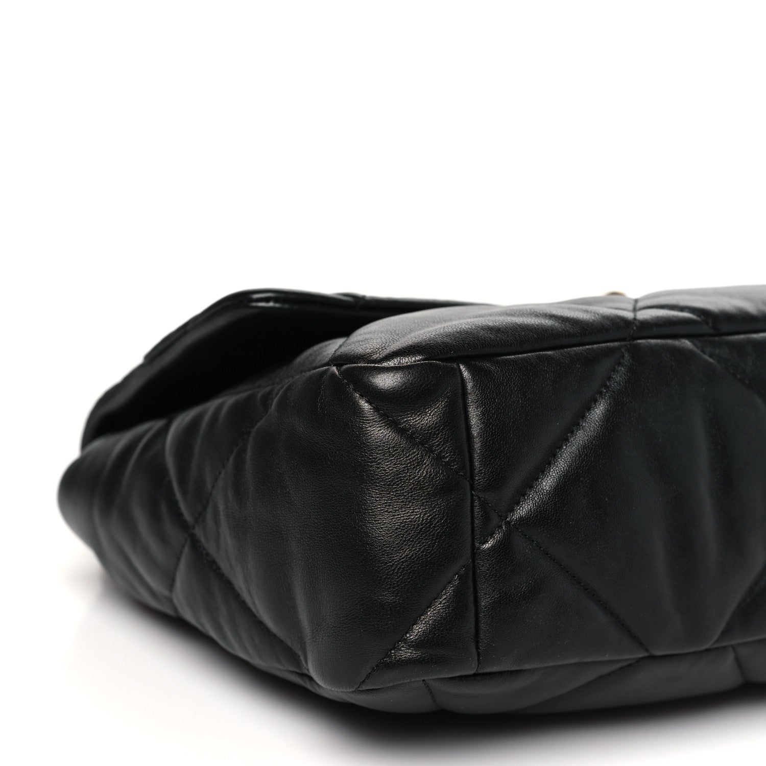 Lambskin Quilted Large Chanel 19 Flap Black