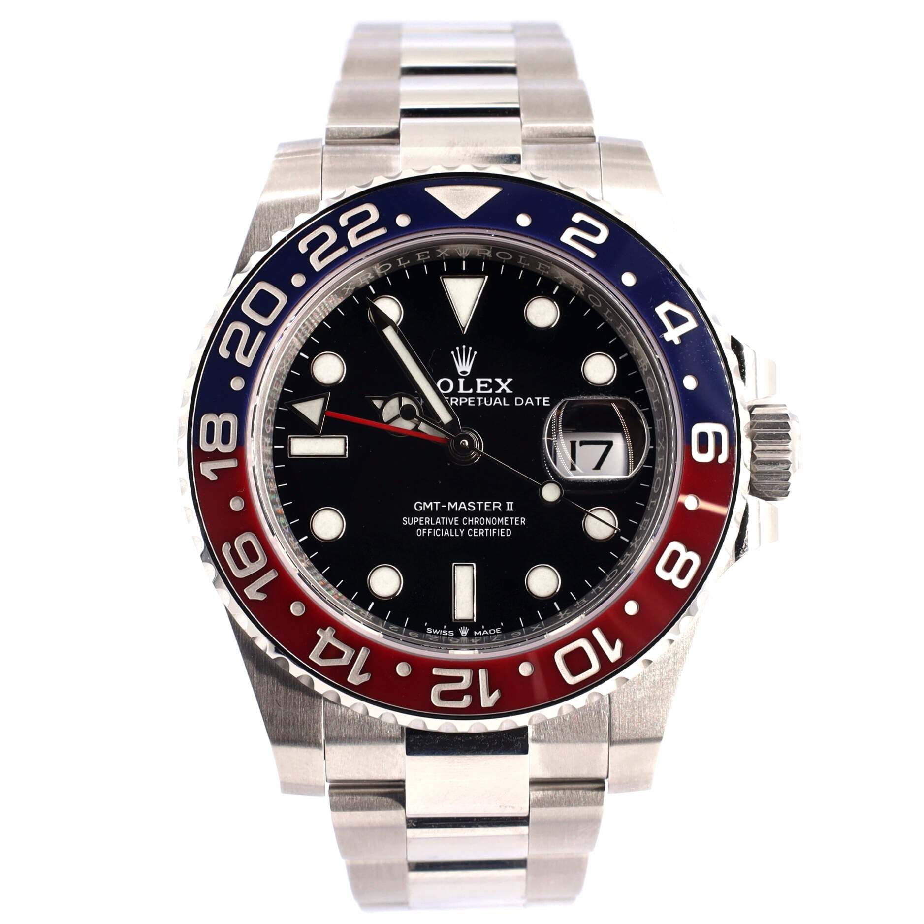 Oyster Perpetual Date GMT-Master II Pepsi Automatic Watch Stainless Steel and Cerachrom 40