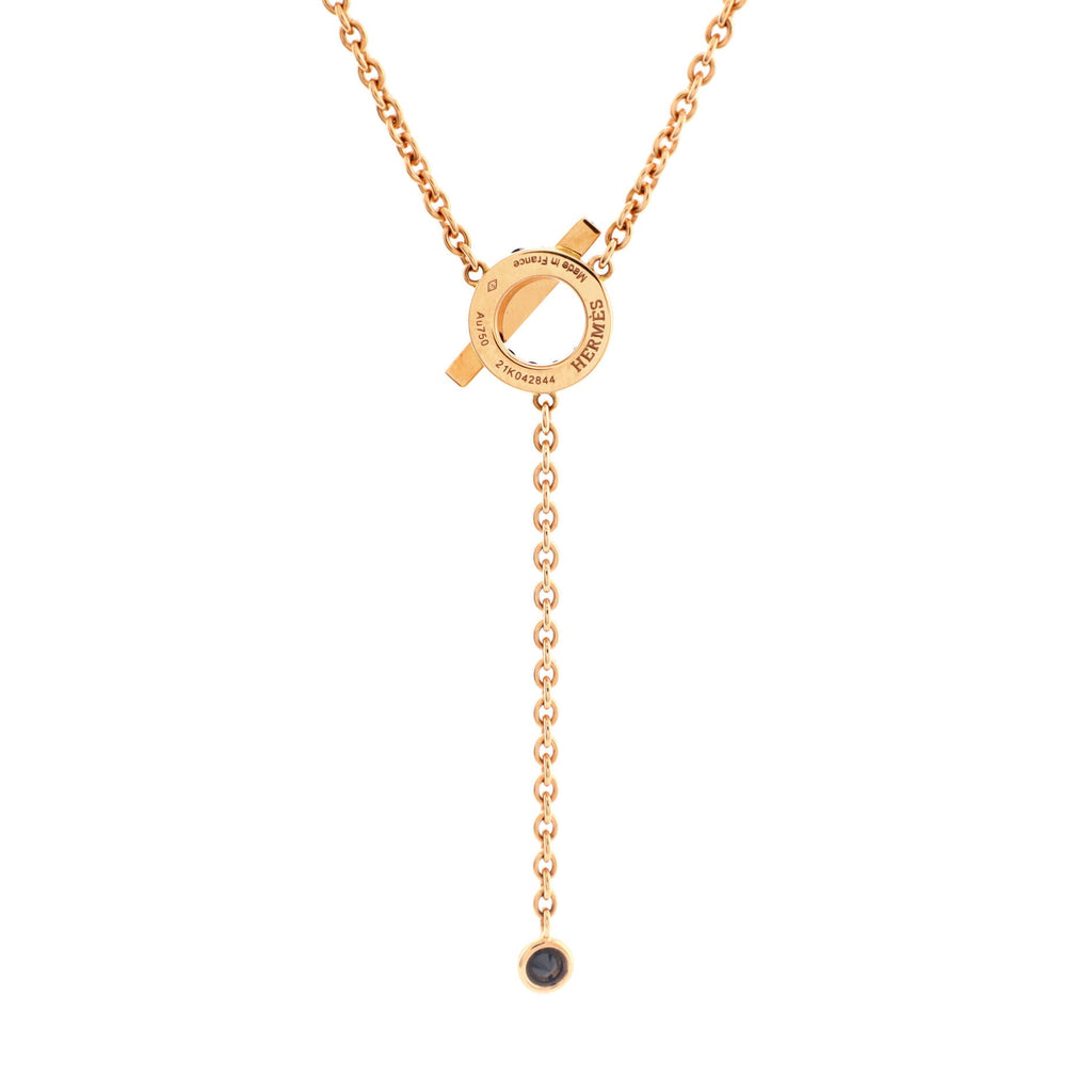 Finesse Pendant Necklace 18K Rose Gold and Black Spinels