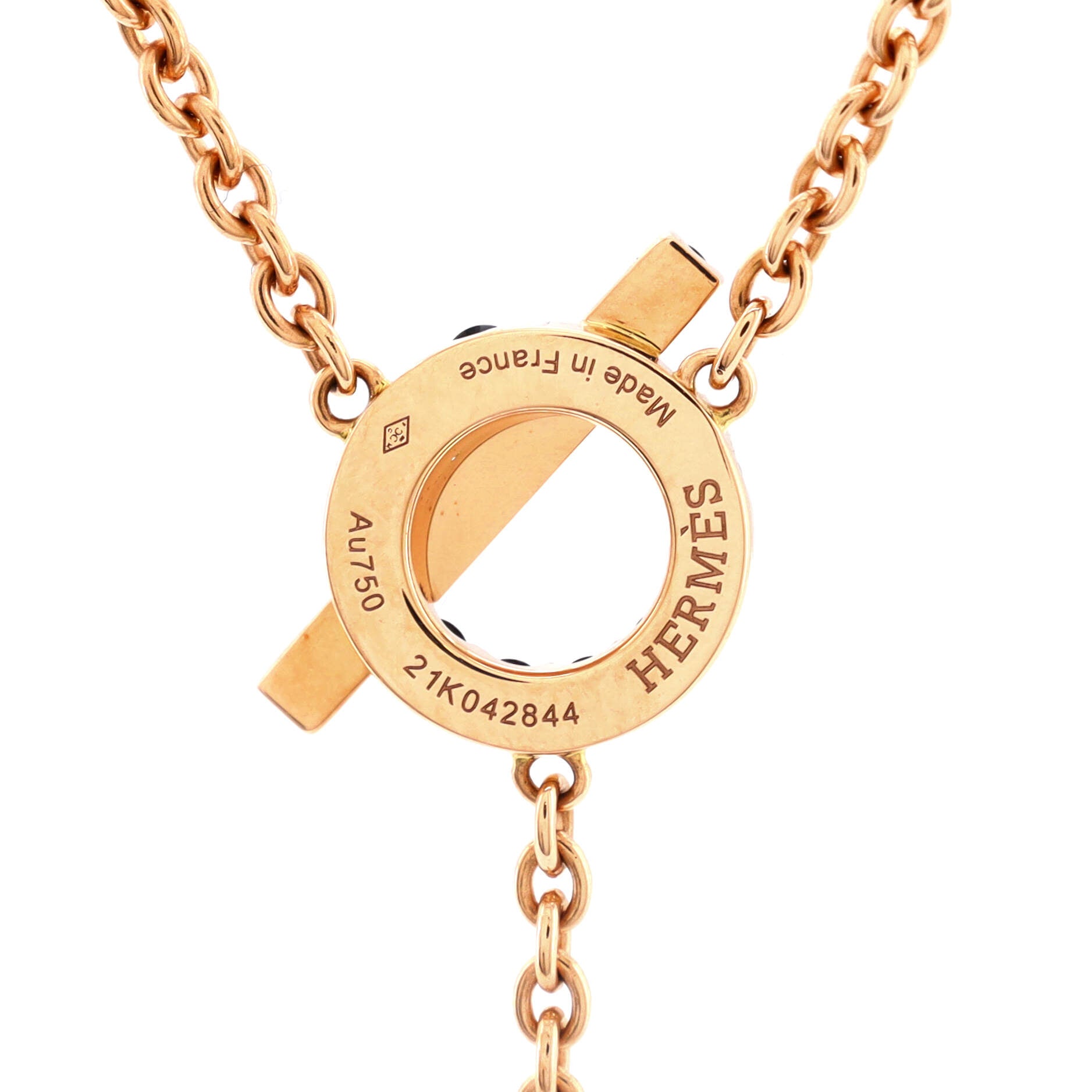 Finesse Pendant Necklace 18K Rose Gold and Black Spinels