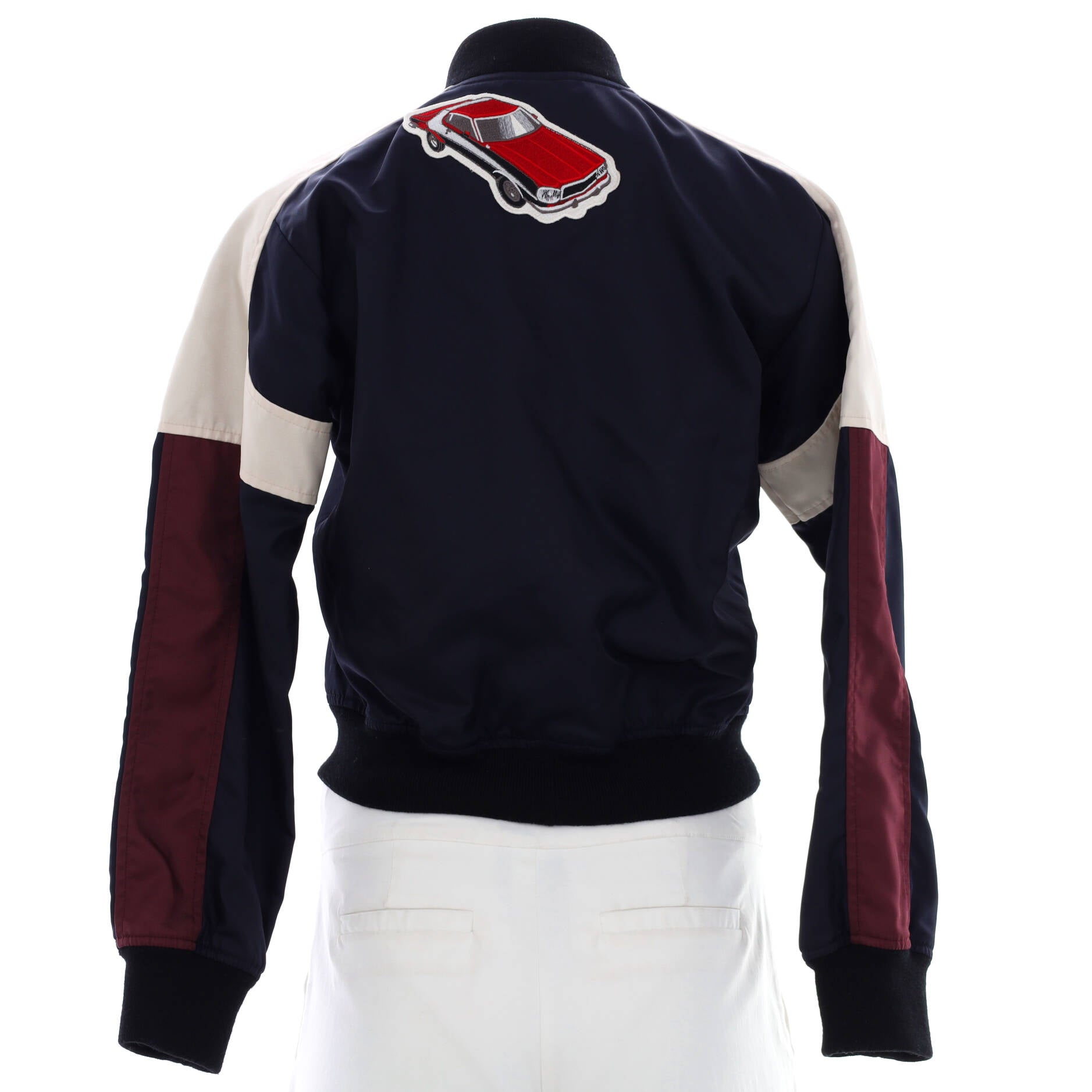 Women's Bomber Jacket Polyamide with Embroidered Patches