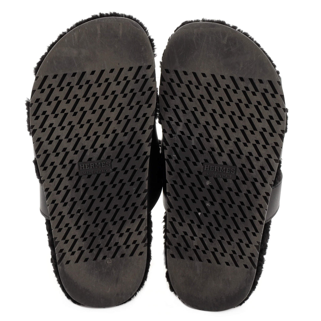 Women's Chypre Sandals Leather with Shearling