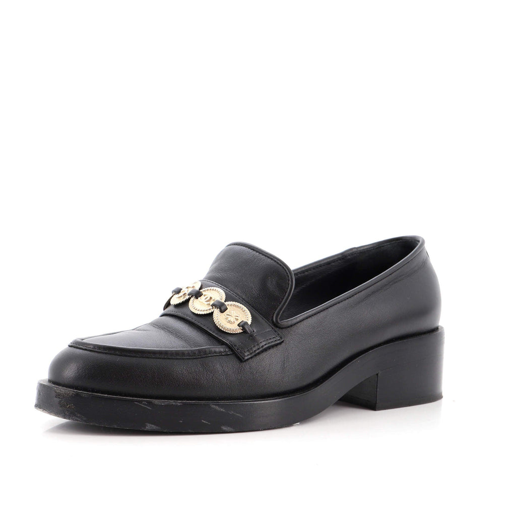Women's CC Loafers Embellished Leather