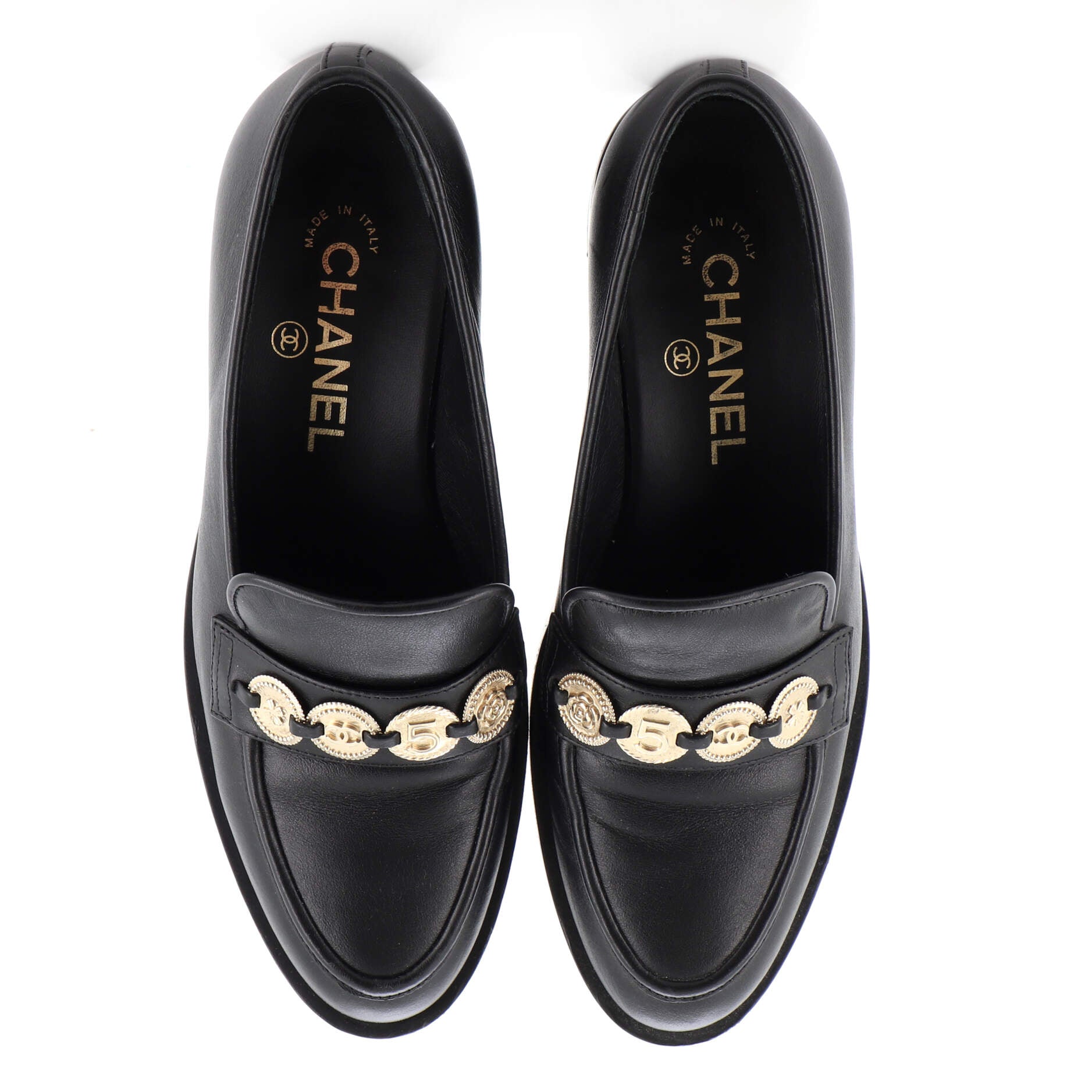 Women's CC Loafers Embellished Leather