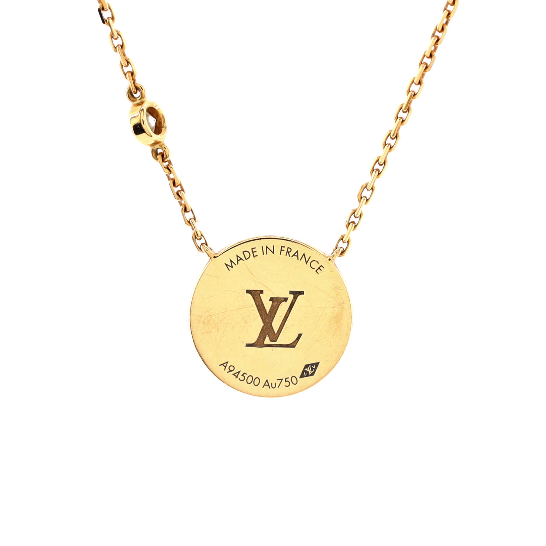 Color Blossom BB Sun Pendant Necklace 18K Yellow Gold with Lapis and Diamond