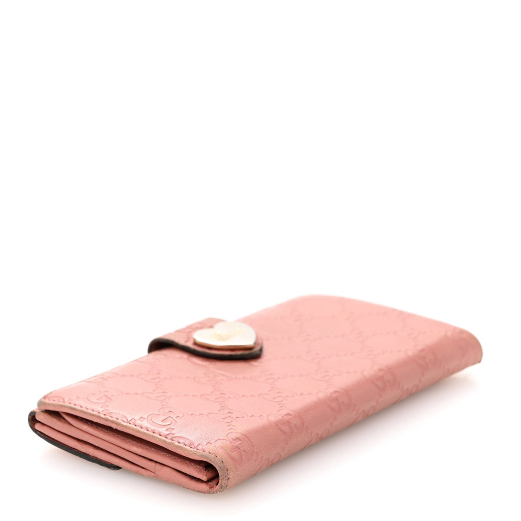 Guccissima Heart Continental Wallet Mauve