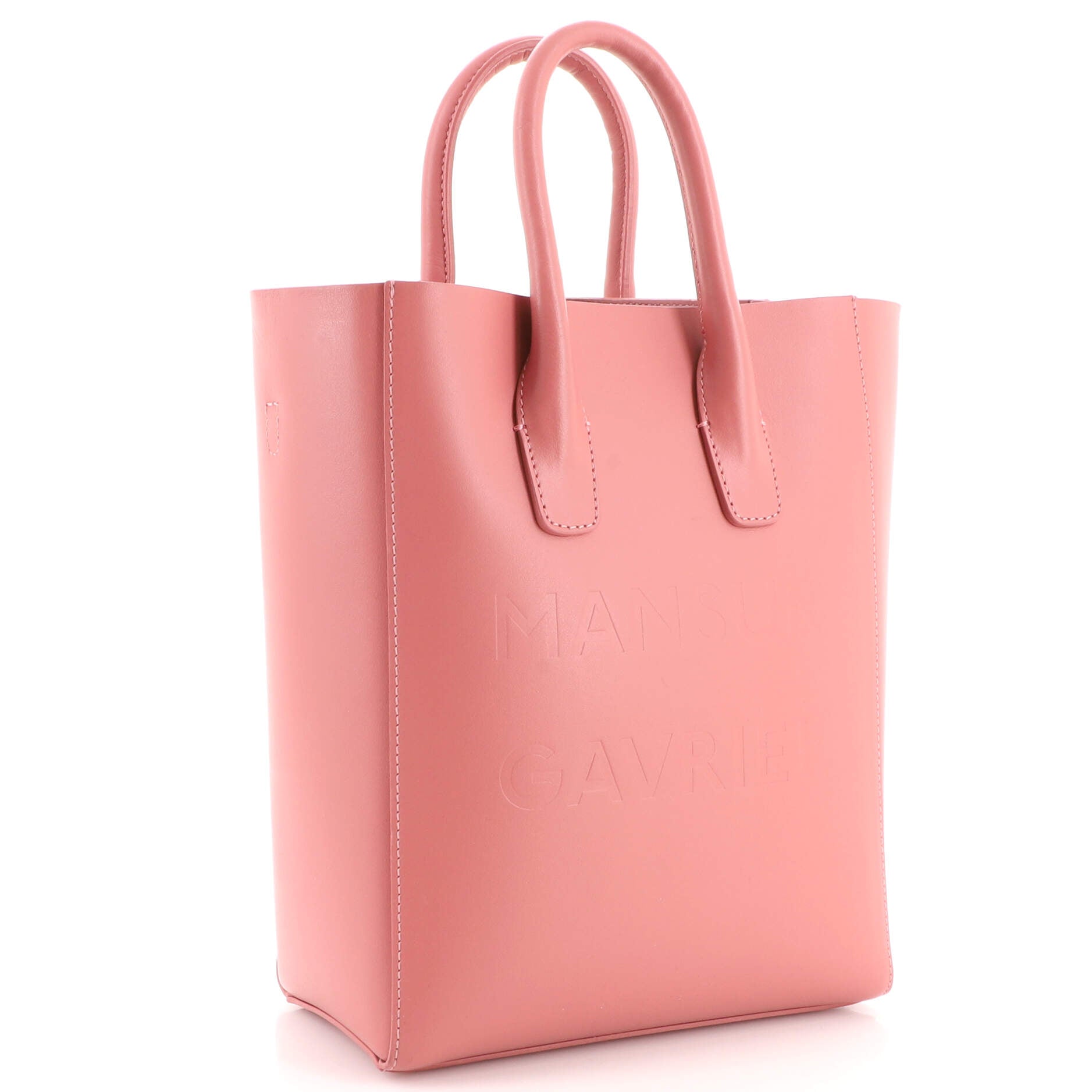 Logo North South Tote Leather Mini