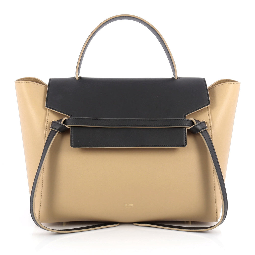 Bicolor Belt Bag Leather Mini