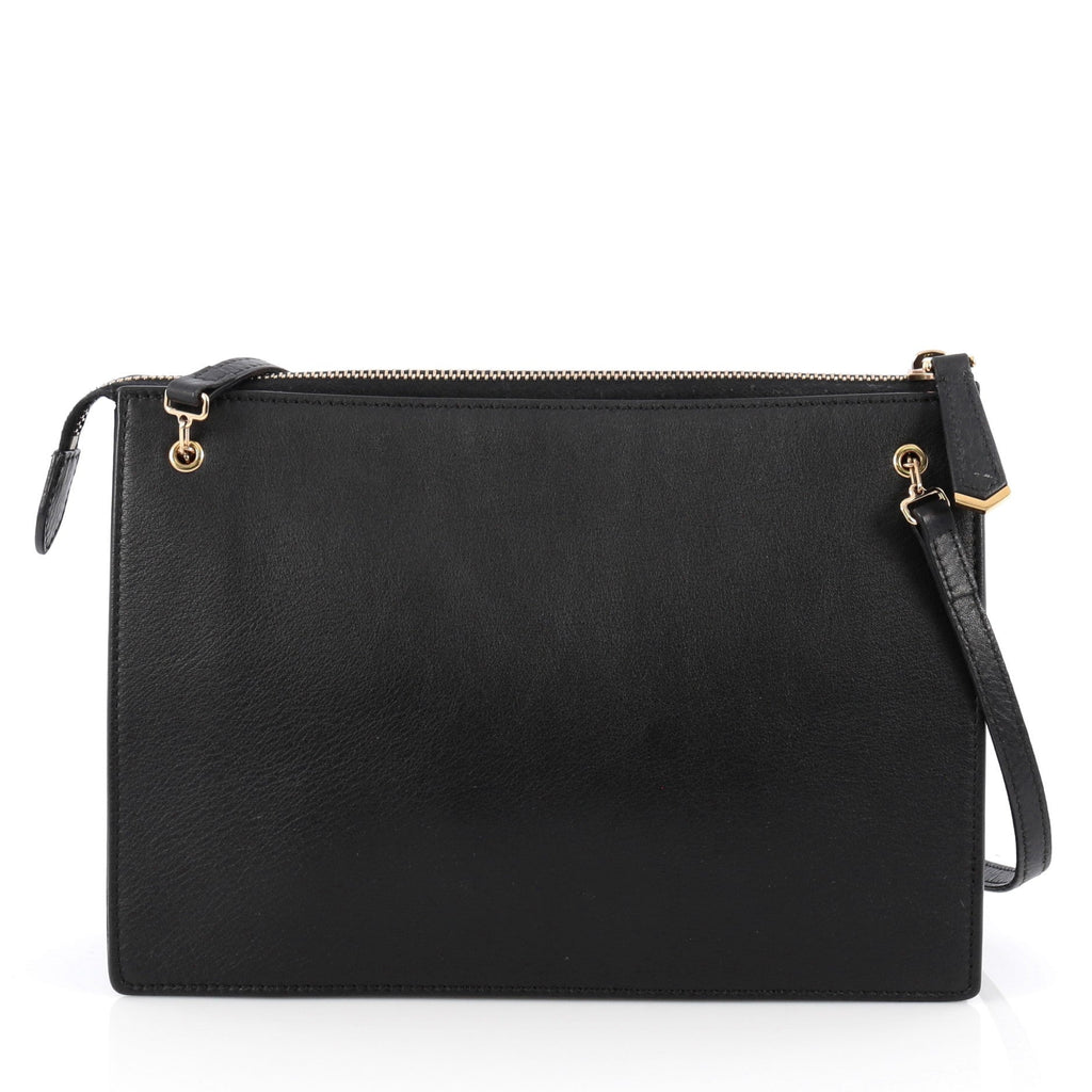 Monster Front Pocket Clutch Leather with Fur