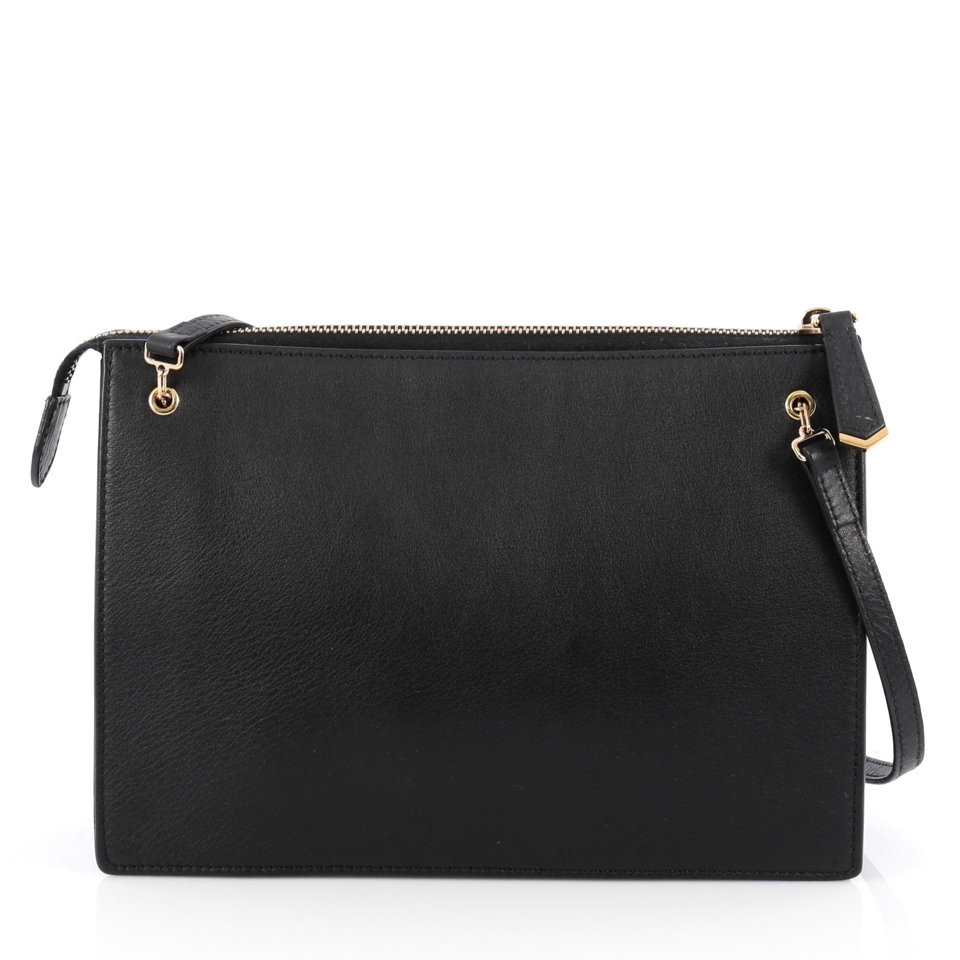 Monster Front Pocket Clutch Leather with Fur