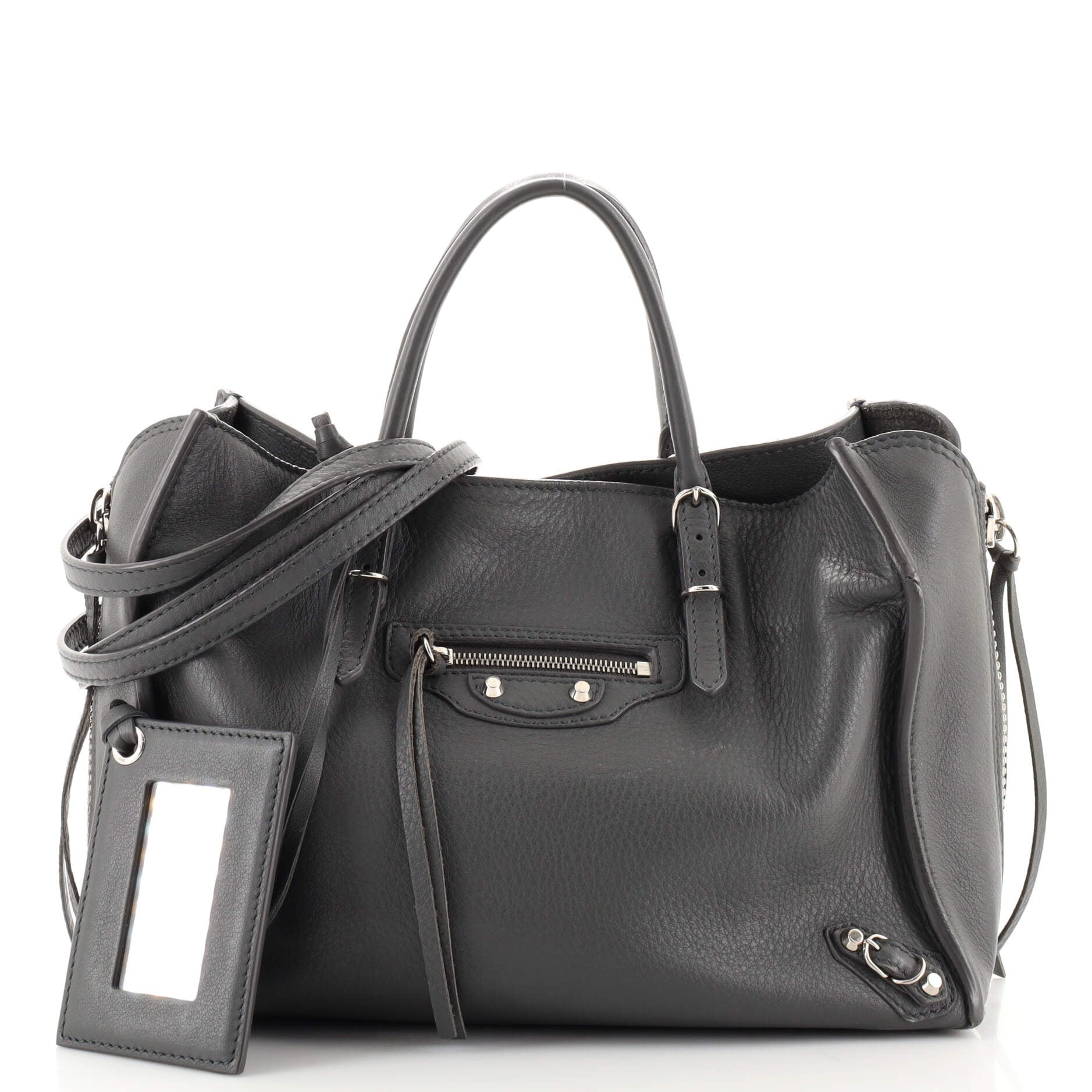 Papier A4 Zip Around Classic Studs Bag Leather Mini