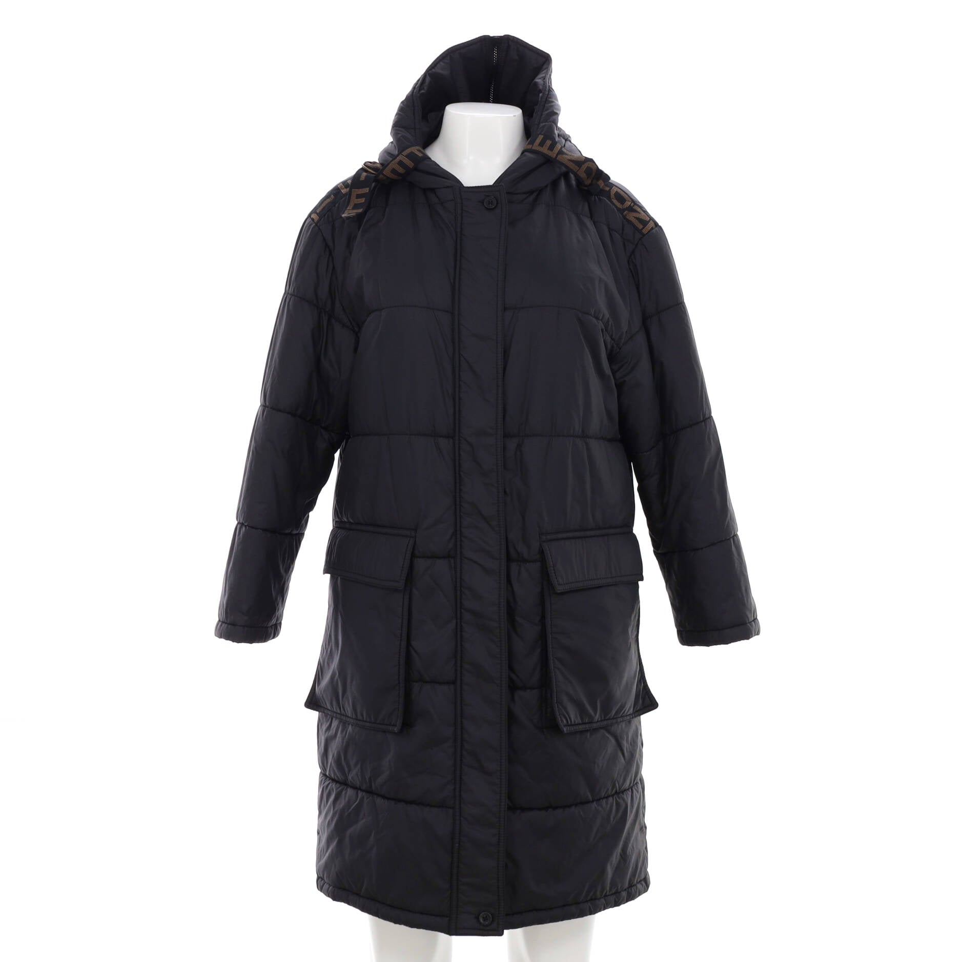 Women's Vintage Hooded Puffer Jacket Quilted Nylon with Down