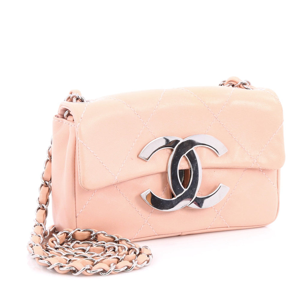 Oversized CC Flap Bag Quilted Lambskin Mini