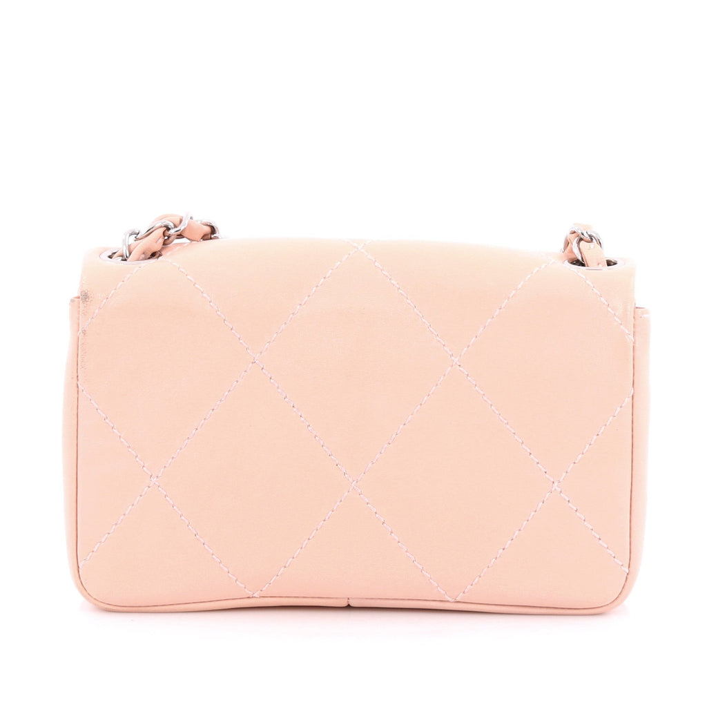 Oversized CC Flap Bag Quilted Lambskin Mini