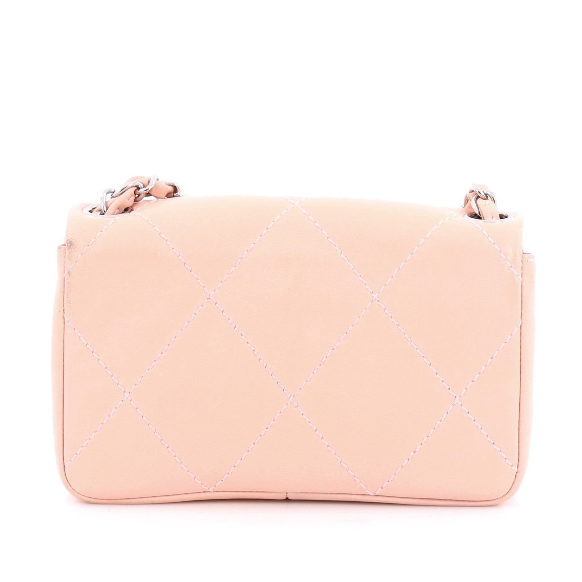 Oversized CC Flap Bag Quilted Lambskin Mini