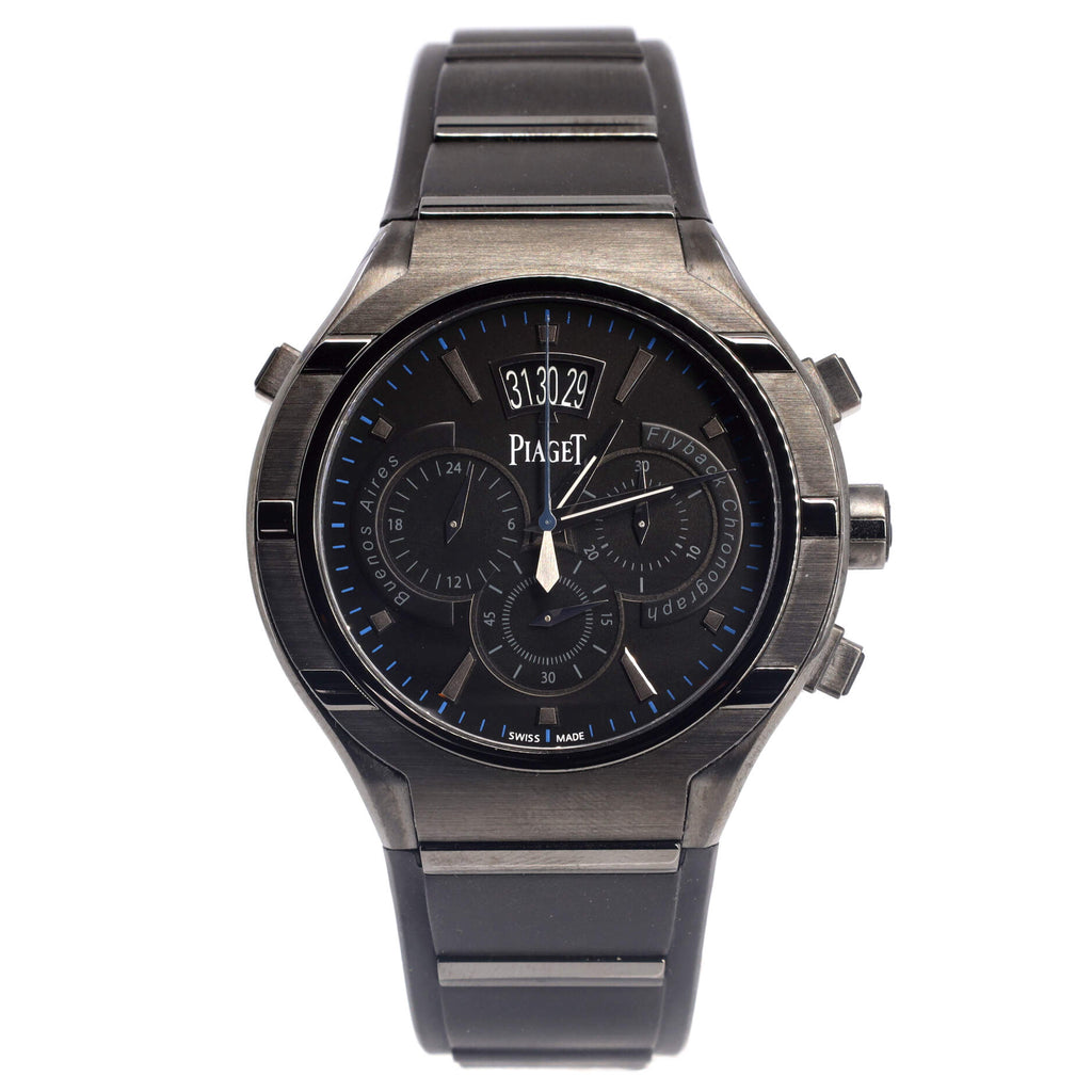 Polo Fortyfive Flyback Chronograph Automatic Watch Titanium and Rubber 45