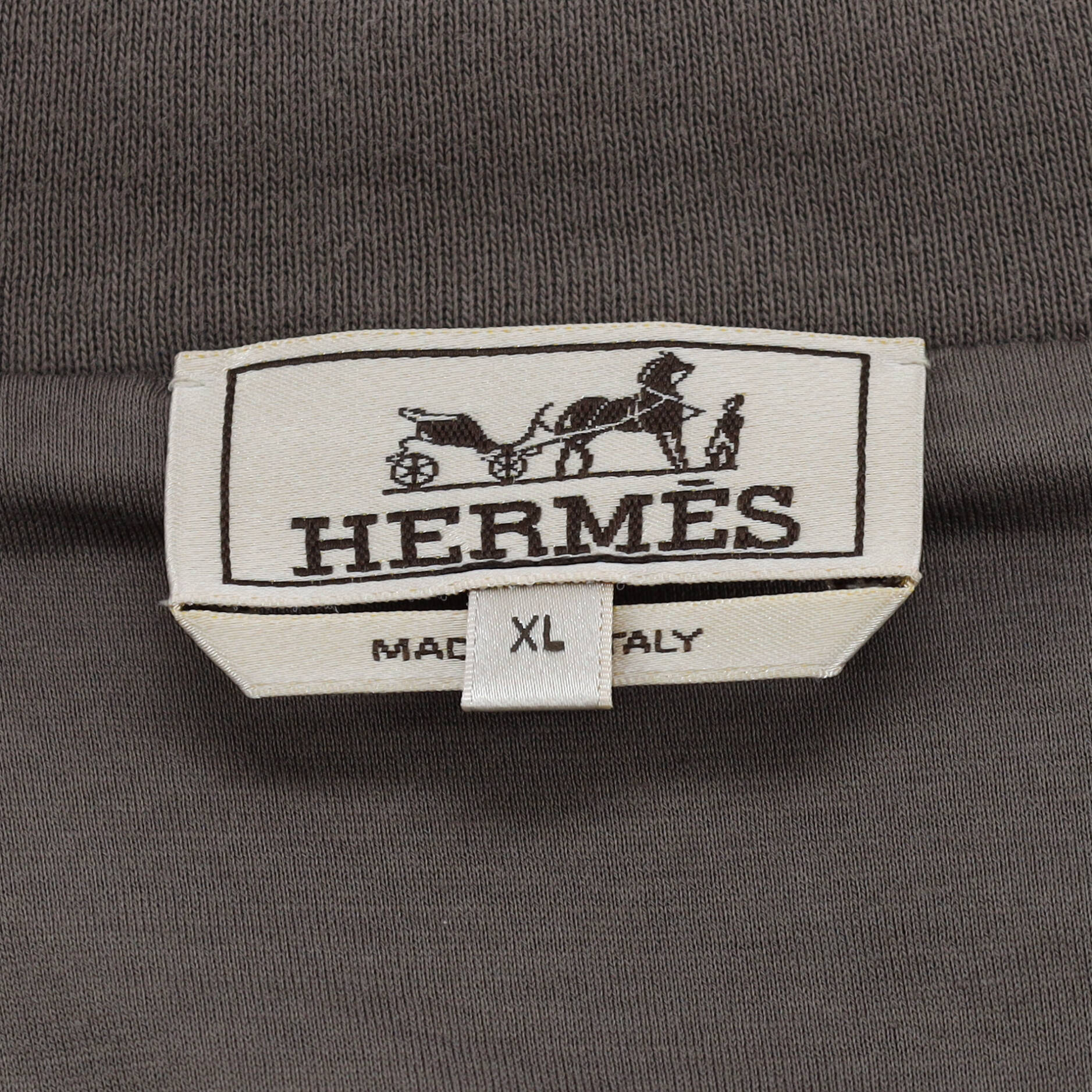 Men's H Motif Padded Zip Up Hoodie Cotton