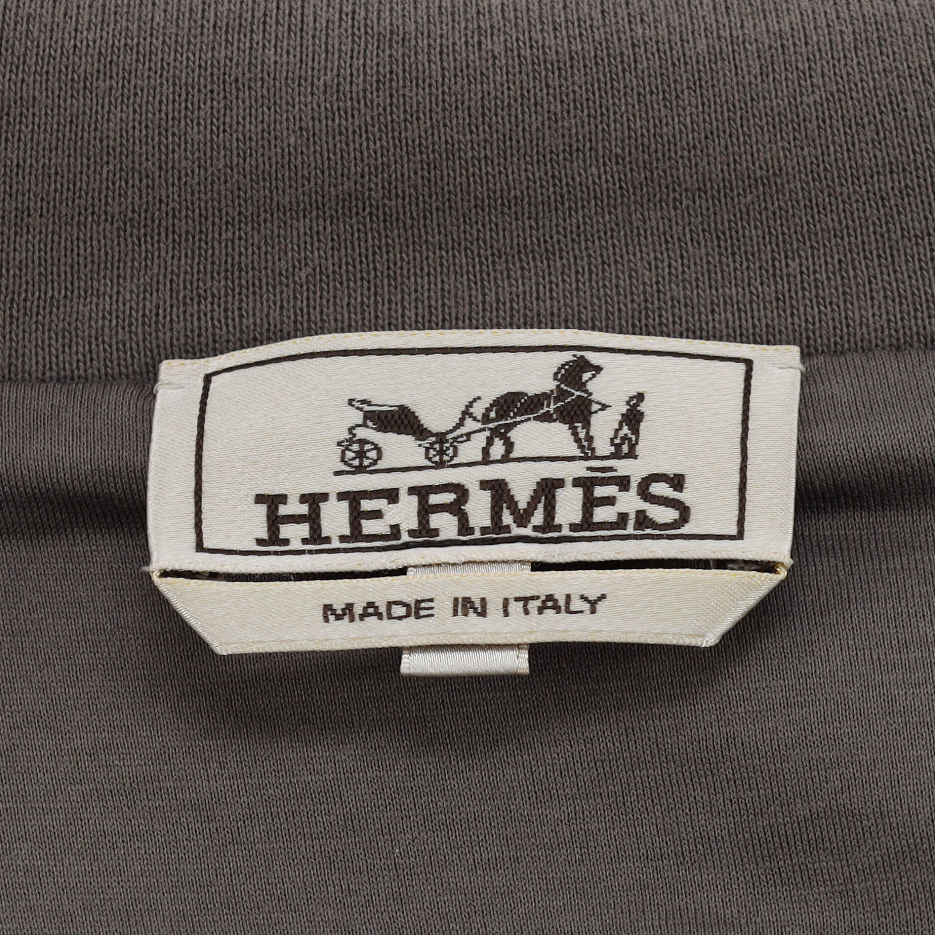 Men's H Motif Padded Zip Up Hoodie Cotton
