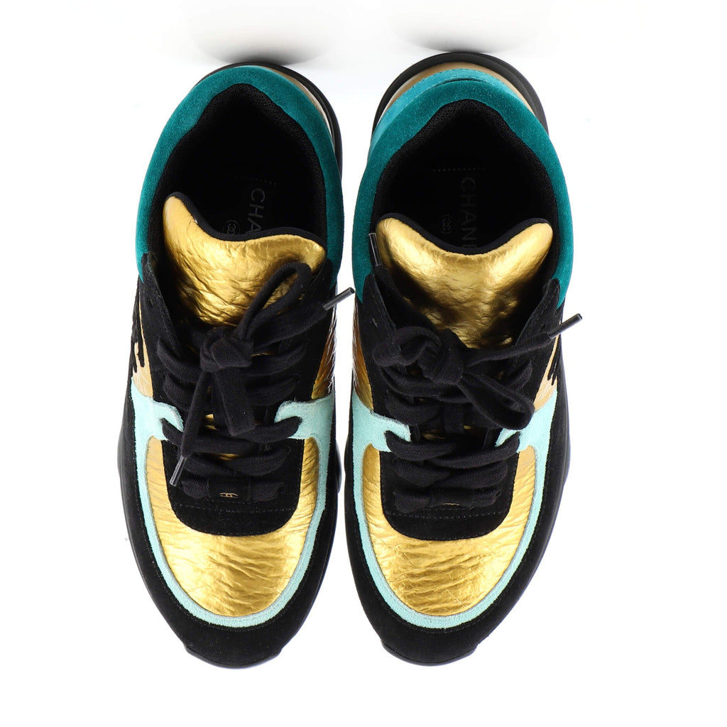Women's CC Low-Top Sneakers Suede with Leather and Nylon
