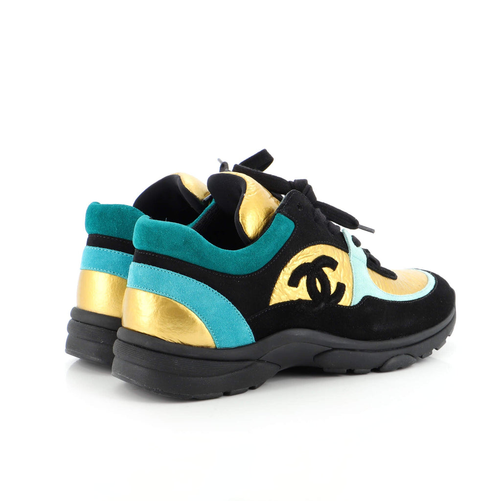 Women's CC Low-Top Sneakers Suede with Leather and Nylon