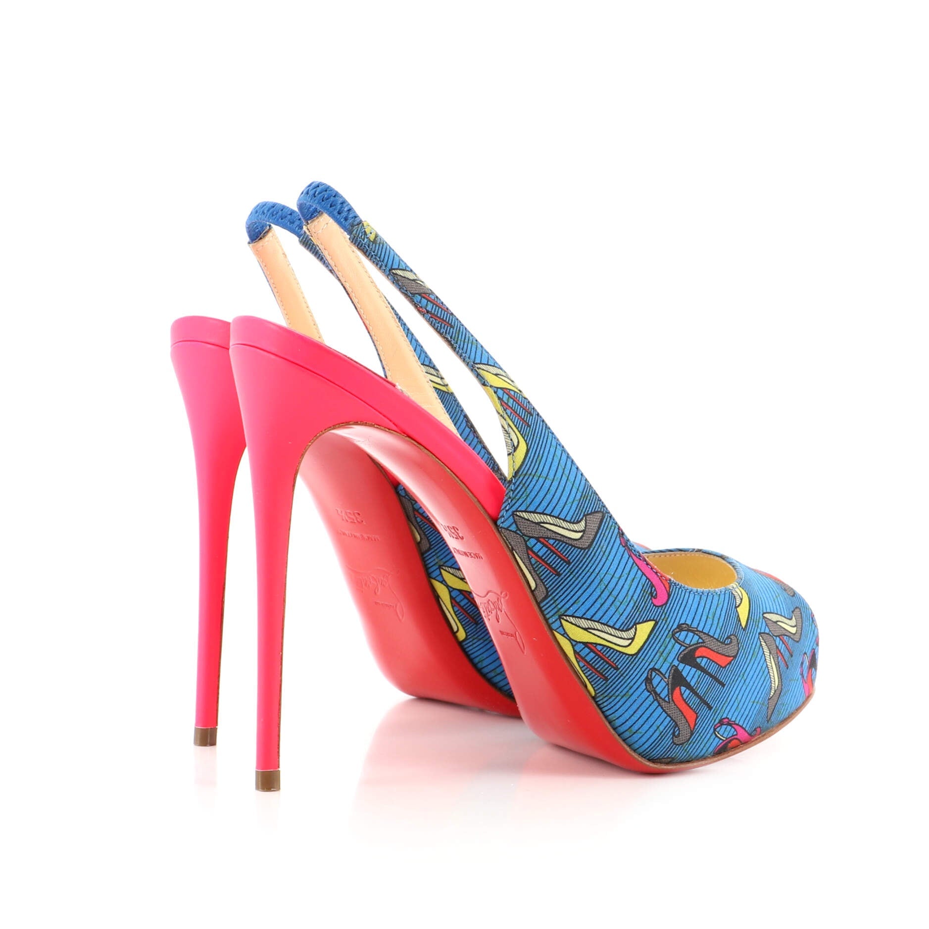 Women's Private Number Tissu Afri Loubi Pumps Printed Canvas 120