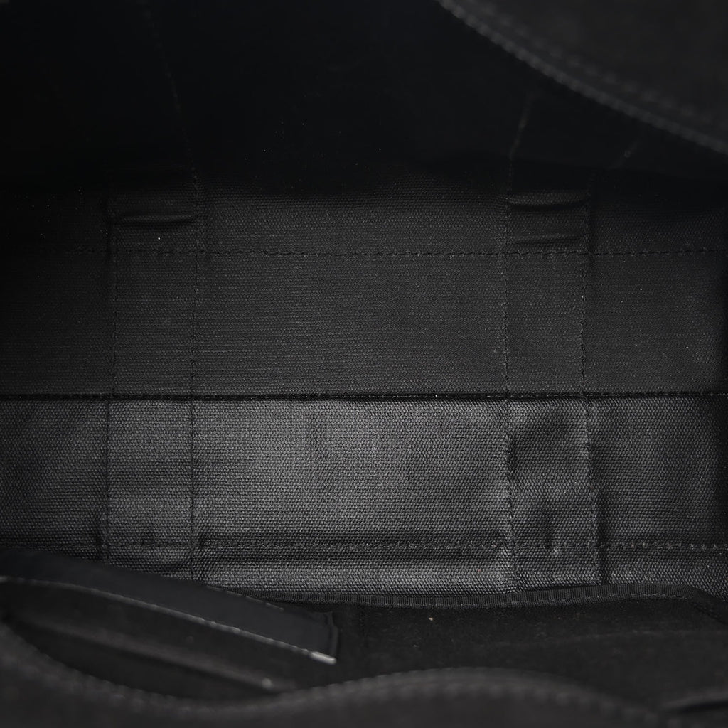 Cotton Canvas Medium The Traveler Tote Bag Black