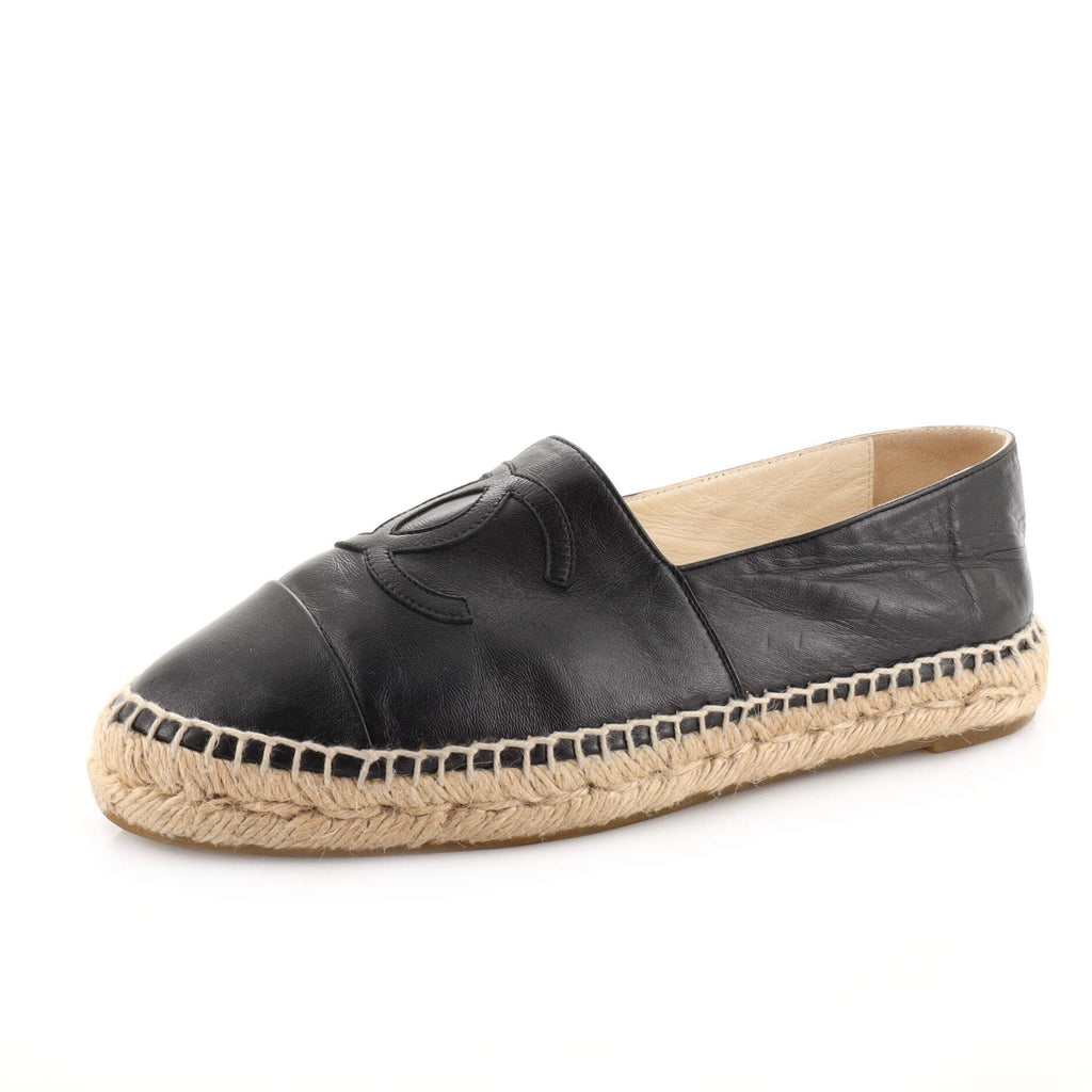 Women's CC Cap Toe Espadrilles Leather
