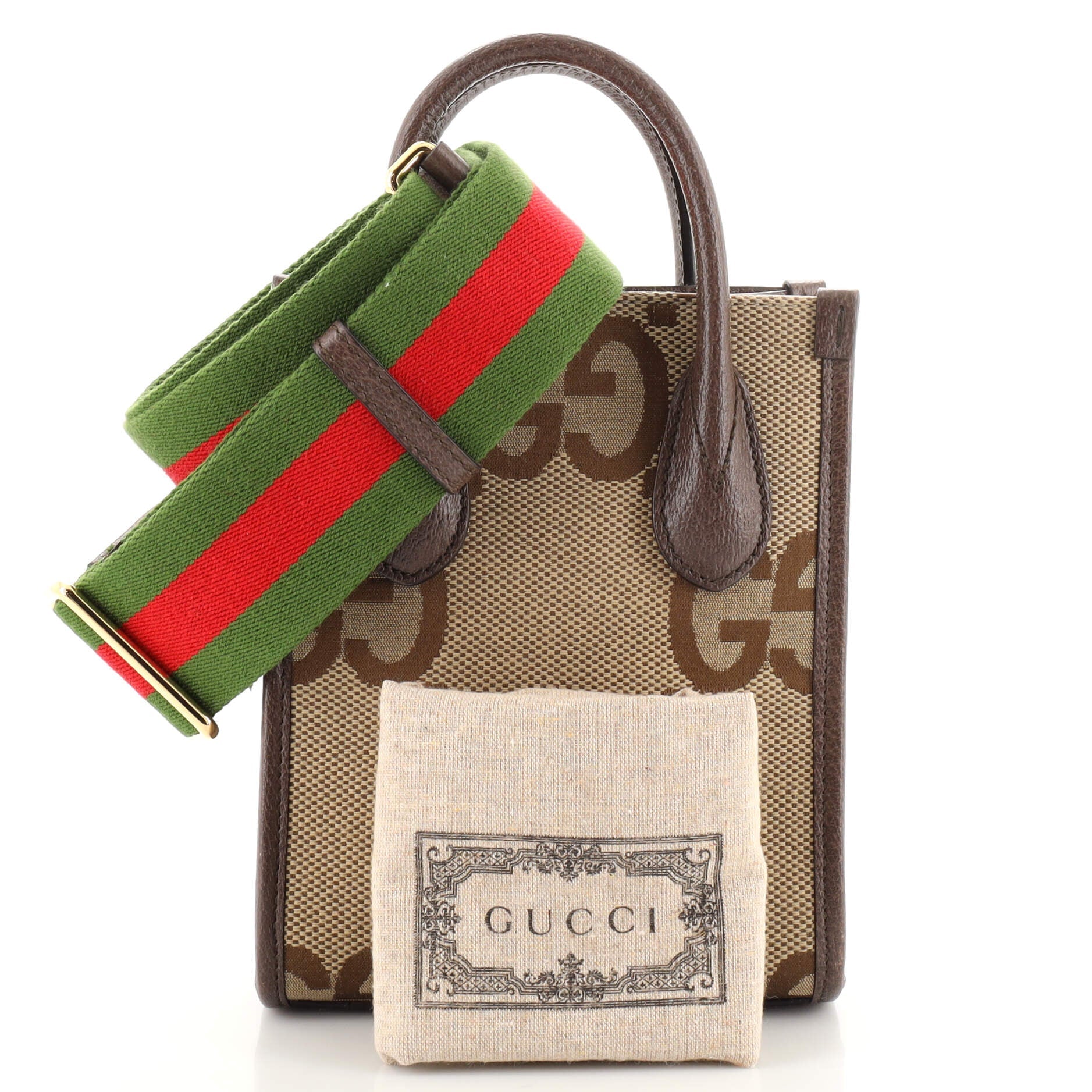 Vertical Tote Jumbo GG Canvas Mini