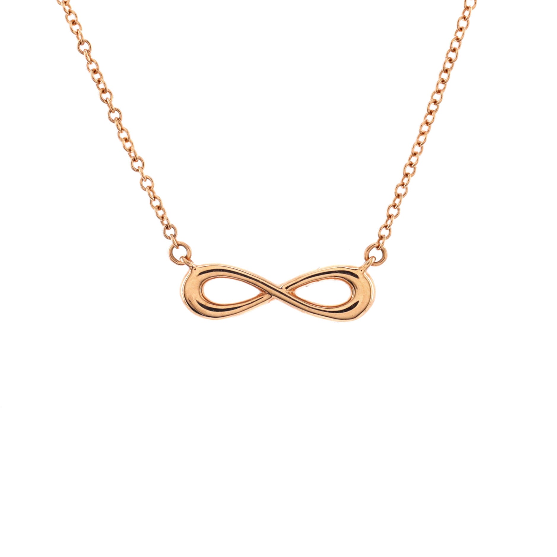 Infinity Pendant Necklace 18K Rose Gold