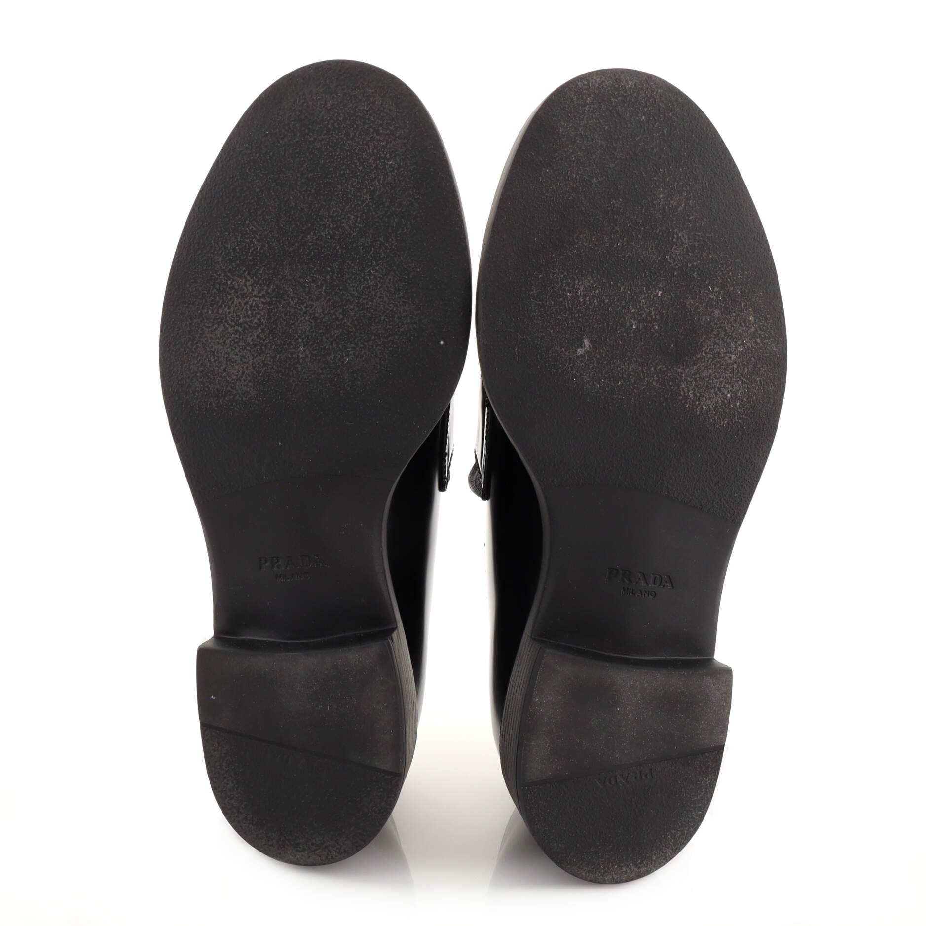 Women's Triangle Logo Loafers Spazzolato Leather