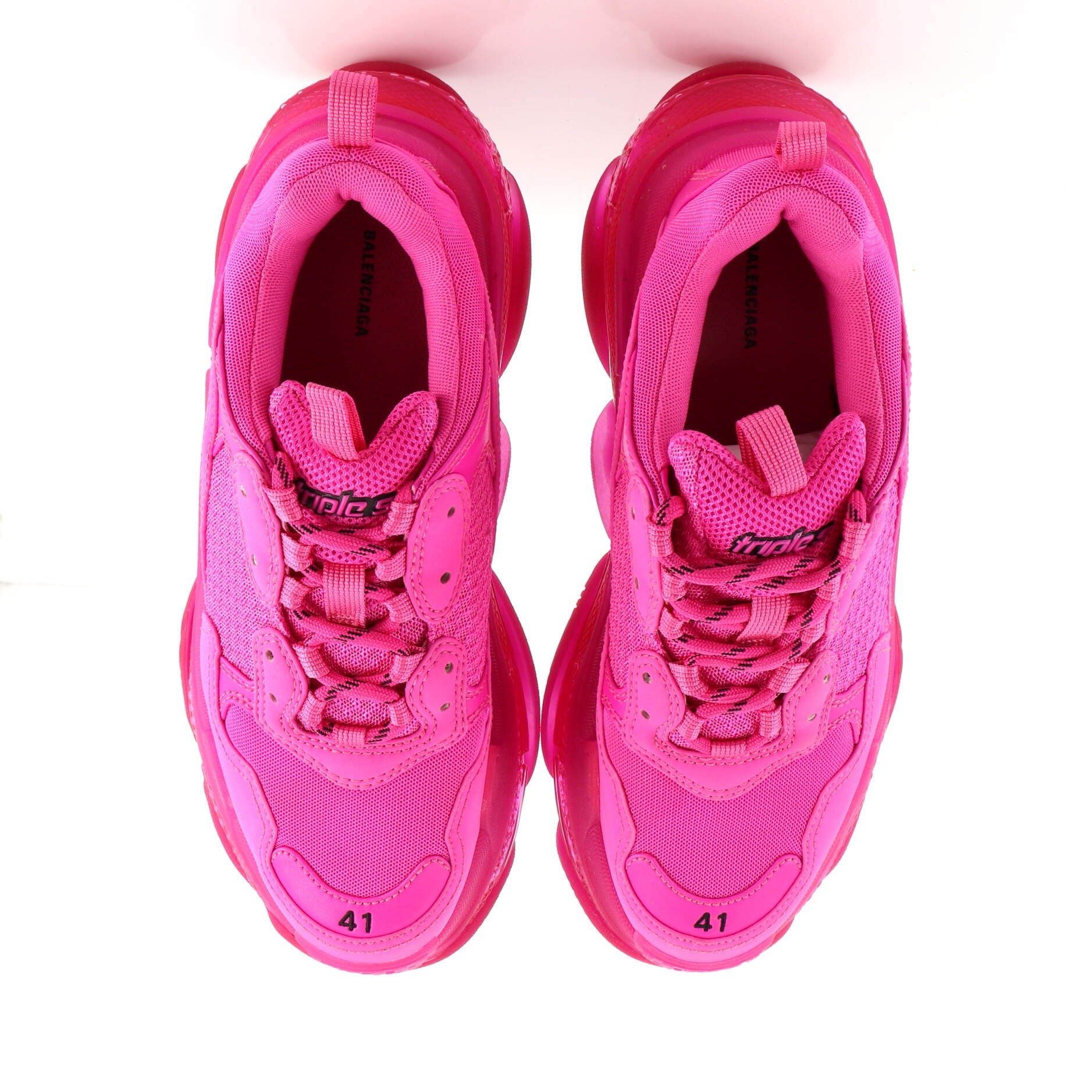 Women's Triple S Sneakers Fabric and Mesh with Leather