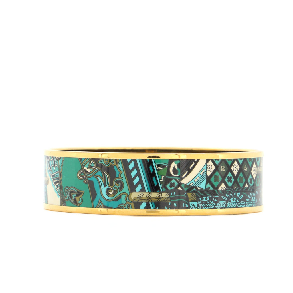 Bangle Bracelet Printed Enamel Wide